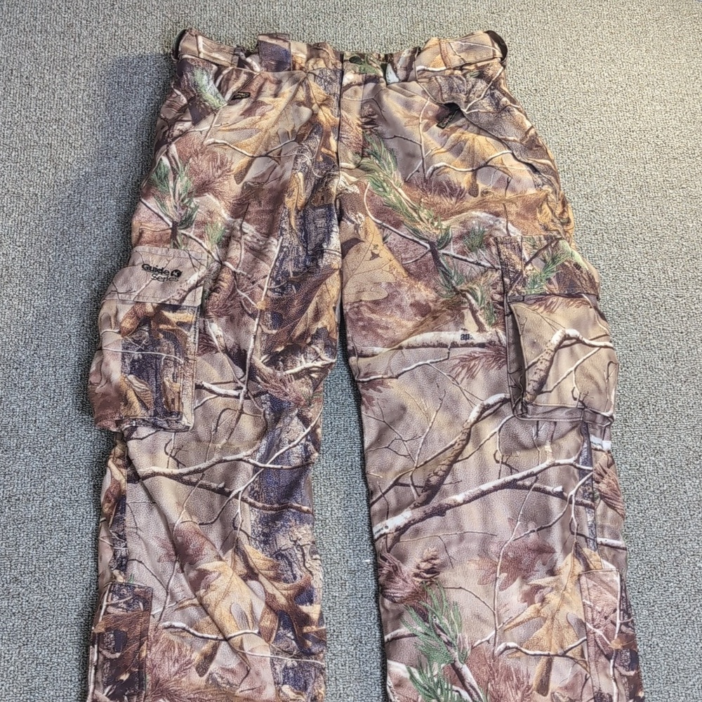 Guide Series TecH2O Waterproof Insulated Hunting Pants Realtree Camo Size Med